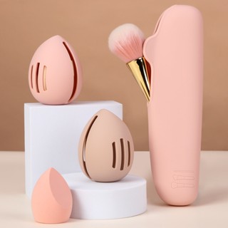 kit Estojo Necessaire De Silicone Para Acessório De Maquiagem Pincéis esponjas Organizador...