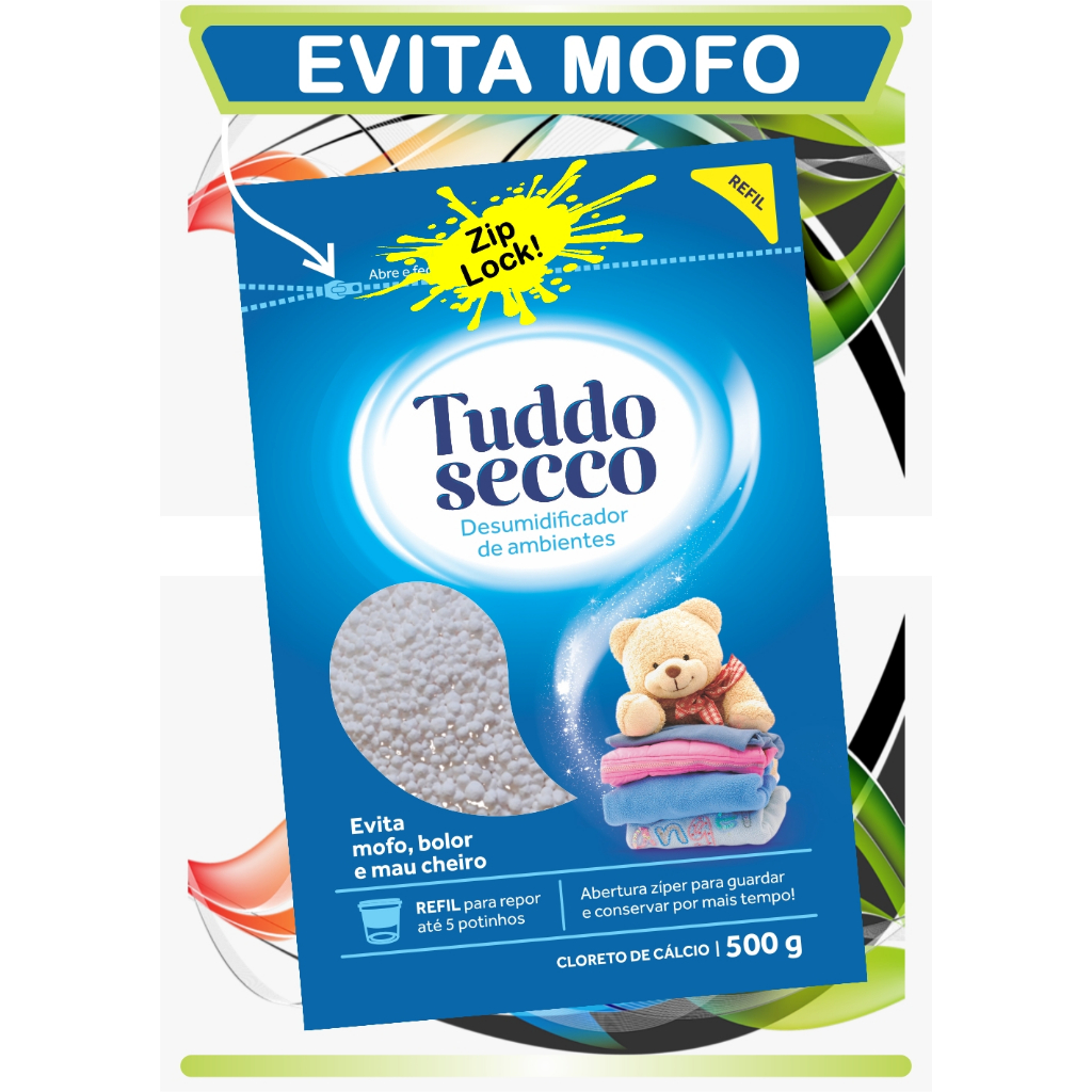1 Kg Anti Mofo Cloreto De Cálcio Bolinhas Pellets Tuddo Secco Antimofo