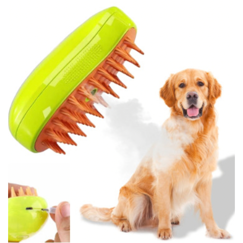 Escova 3 em 1 A Vapor Para Gato Autolimpante Escova de Massagem Removedor Pêlos Penteador de Animais em Oferta na Shopee