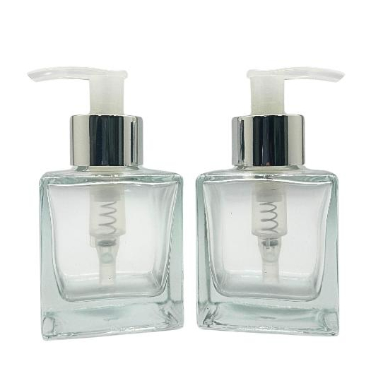 Kit 02 Frascos Porta Sabonete de Vidro Cubo 100ml Com Válvula Pump Para Saboneteira Álcool Gel em Oferta na Shopee