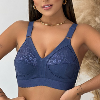 Kit 2 Sutiã Plus Size Reforçado Com Pala Firme Cetinete Sem bojo Sem Aro Alta Sustentação Modelador em Oferta na Shopee