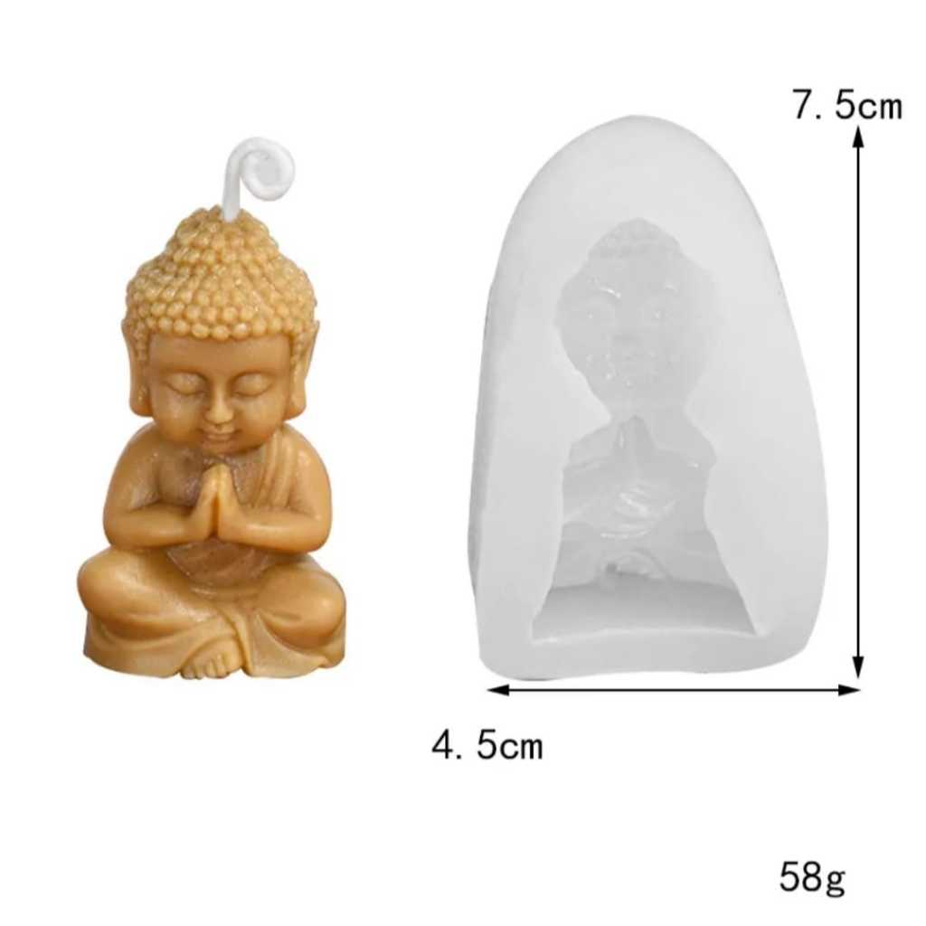 Molde De Silicone Para Vela Formato Buda