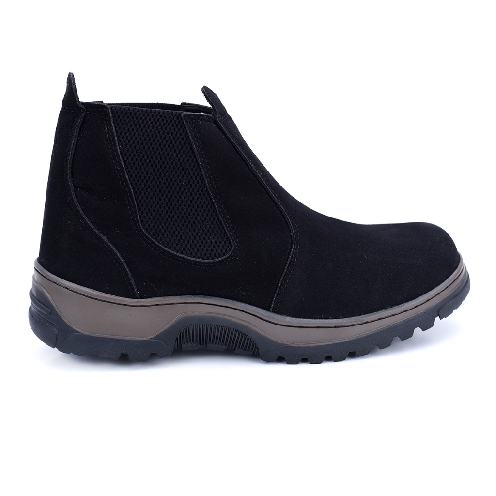 Bota Botina Masculina Preta Camurça Ecológica Sola de Borracha Trabalho Rodeio Country Envio Imediato em Oferta na Shopee