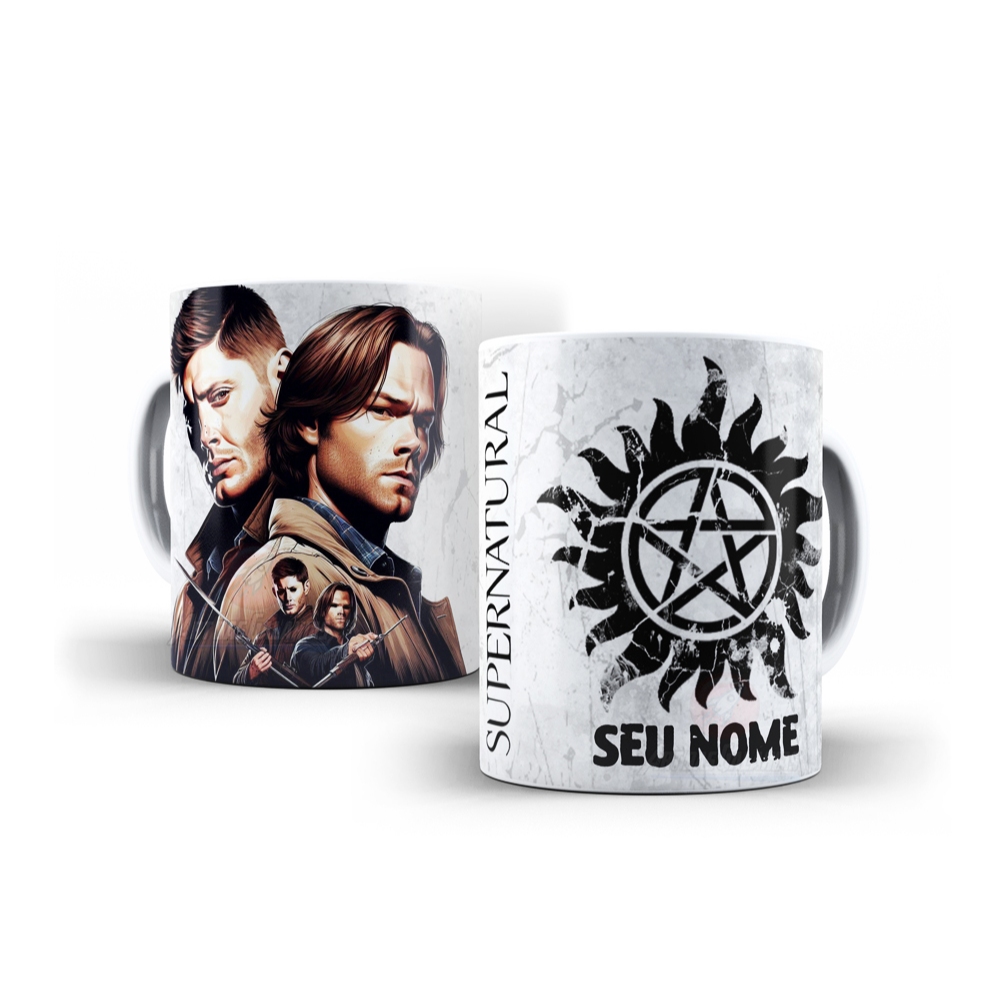 Caneca Supernatural Porcelana em Oferta na Shopee