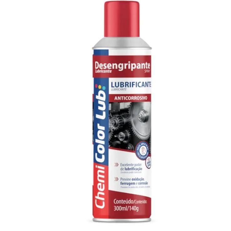 Desengripante Spray Lubrificante Anticorrosivo 300ml/140g Chemicolor Lub em Oferta na Shopee