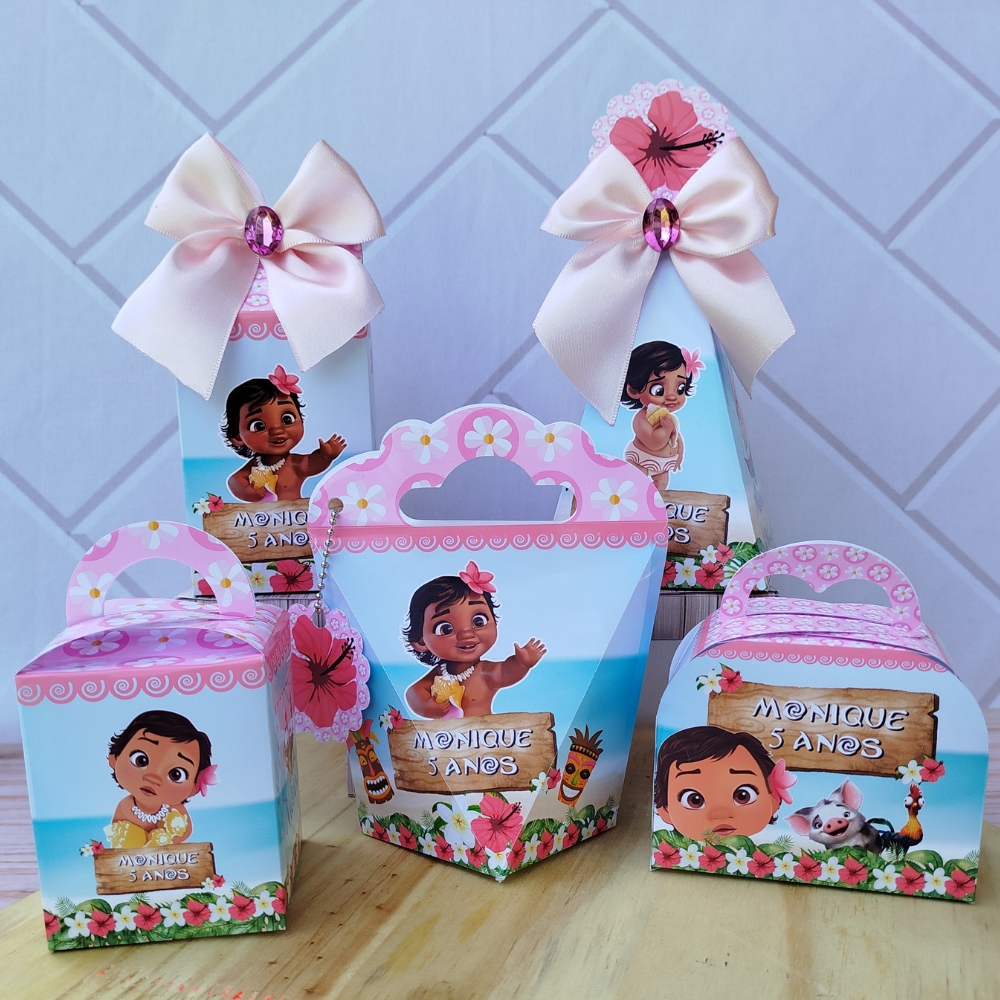 KIT MOANA BABY Caixas Personalizadas / Lembrancinhas Personalizadas