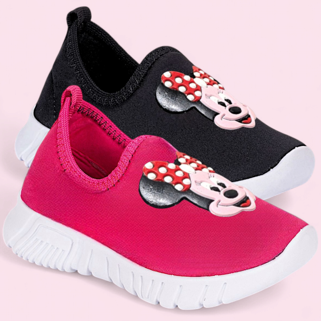 Tenis Meia Infantil Personagem Menina Casual Leve e Confortavel Personagem Barato Escola Brincadeira