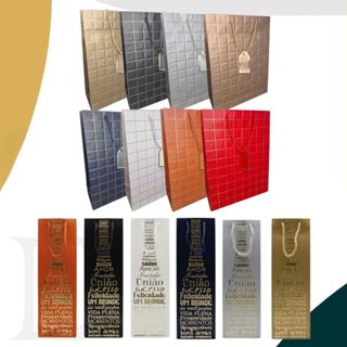 Sacola Papel Para Presente Luxo Bolsa Embalagem Colorida Aniversário em Oferta na Shopee