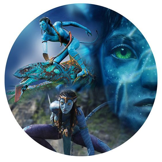 Painel em Lona Redondo Sem Elástico -  Tema Avatar - Lona Fosca