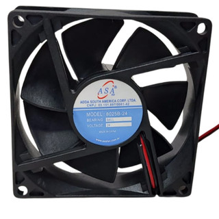 Ventoinha Cooler ASAFAN  Fan  ROLAMENTO 80x80x25mm 24v P Maquina De Solda 80mm Boxer Bambozzi Smarter Pro Euro