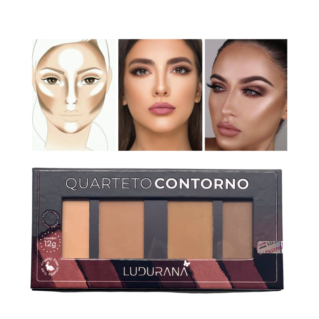 Paleta Quarteto de Contorno Ludurana B00033 em Oferta na Shopee