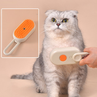 Escova A Vapor Para Gatos Cães 3Em1 Escova Elétrica De Pêlos Pentes De Massagem Animais D…