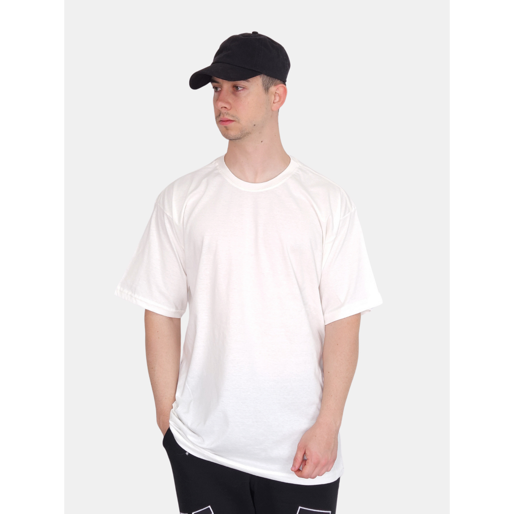 Camiseta Off White Básica Streetwear Algodão 30.1 Penteado Skatewear Oversized