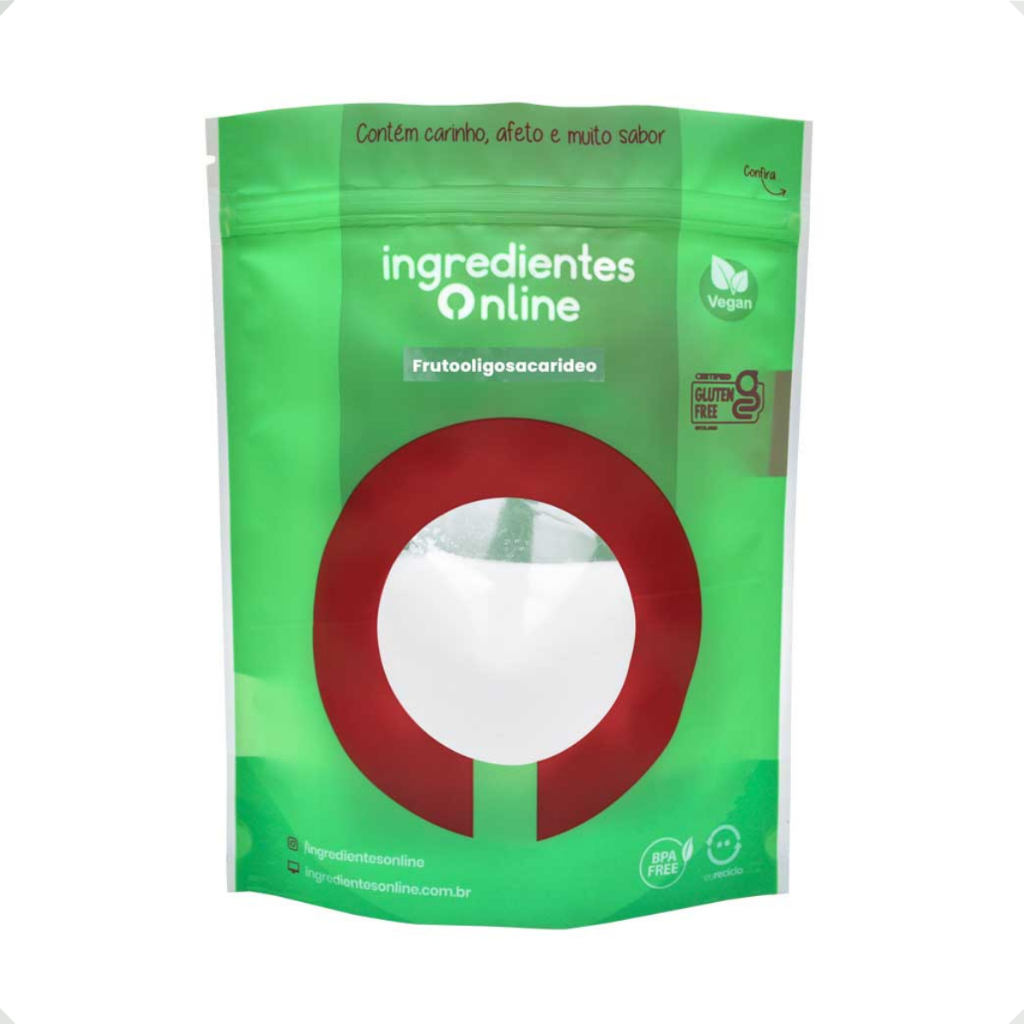FOS (Frutooligossacarídeos) Sem Glúten ingredientes online 200g