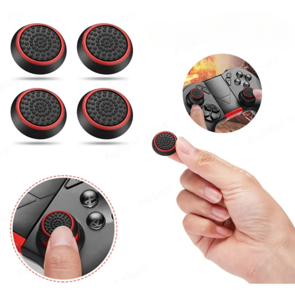Kit 4 grip protetor controle analógico emborrachado ps4 ps5 xbox em Oferta na Shopee