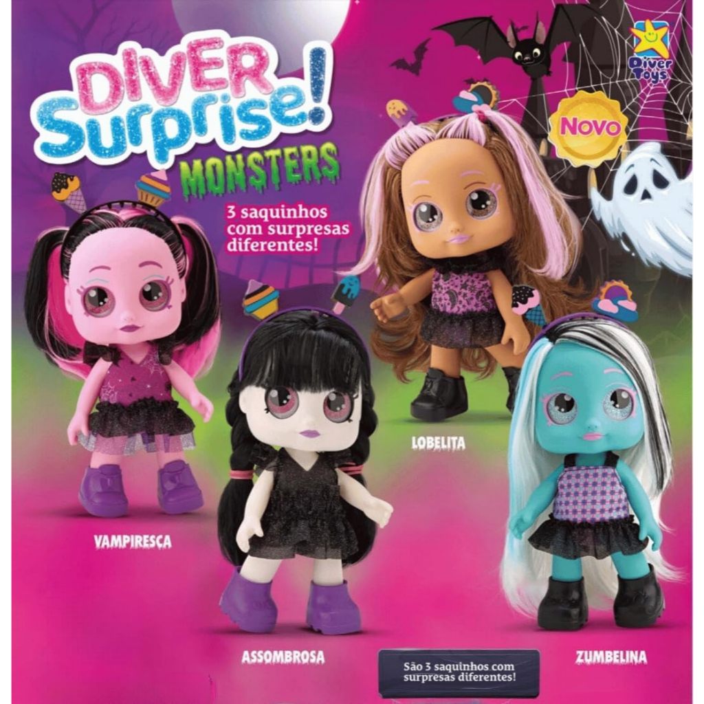 Boneca Diver Surprise Monsters Com Surpresas em Oferta na Shopee