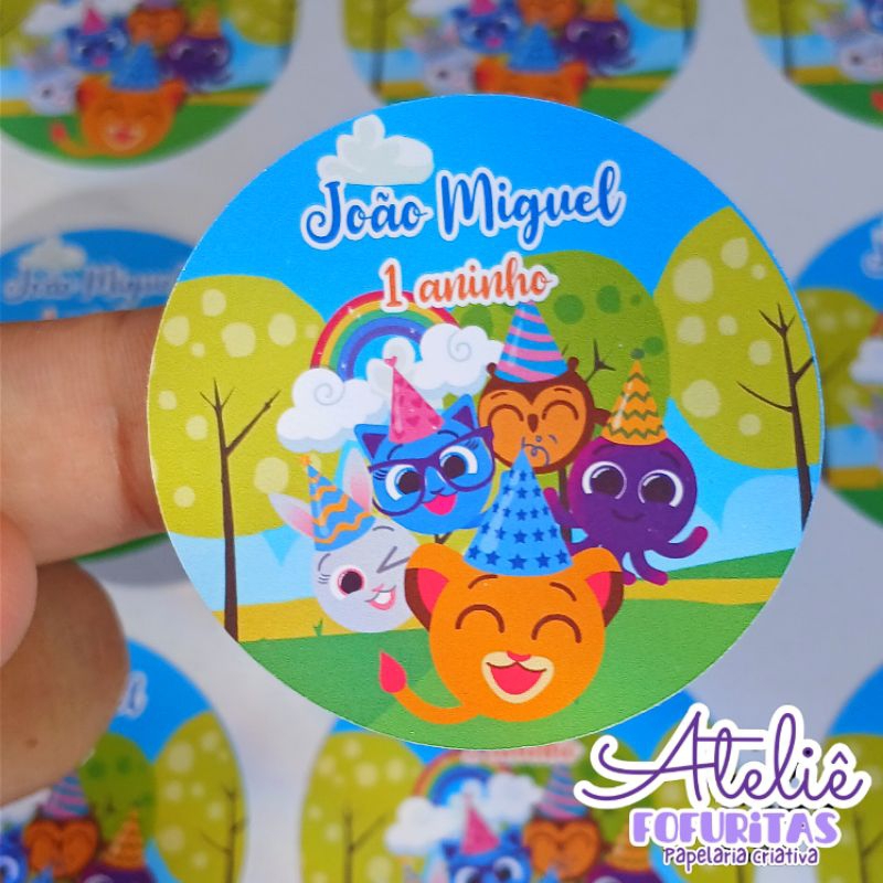 Adesivos personalizados bolofofos Lembrancinha de aniversário