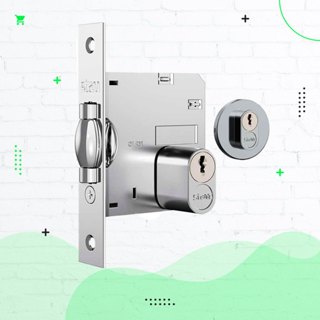 Fechadura Rolete Stam Para Porta Pivotante Acabamento Inox em Oferta na Shopee