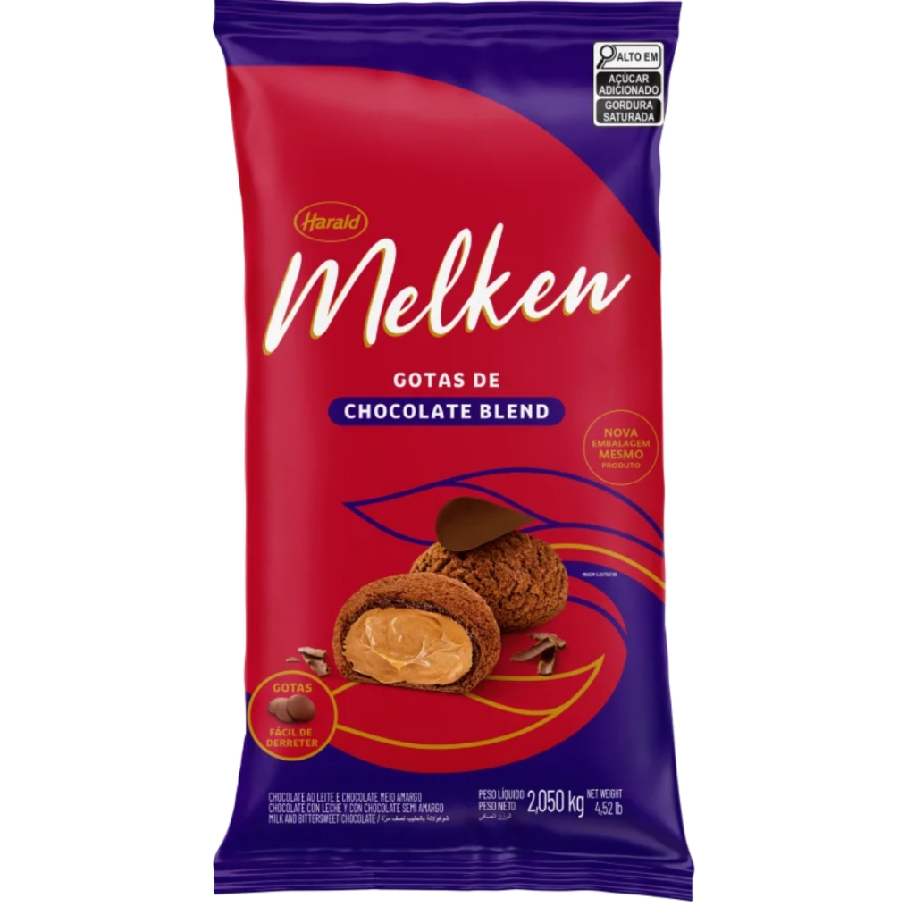 Gotas De Chocolate Nobre Melken Blend 2,050kg Harald