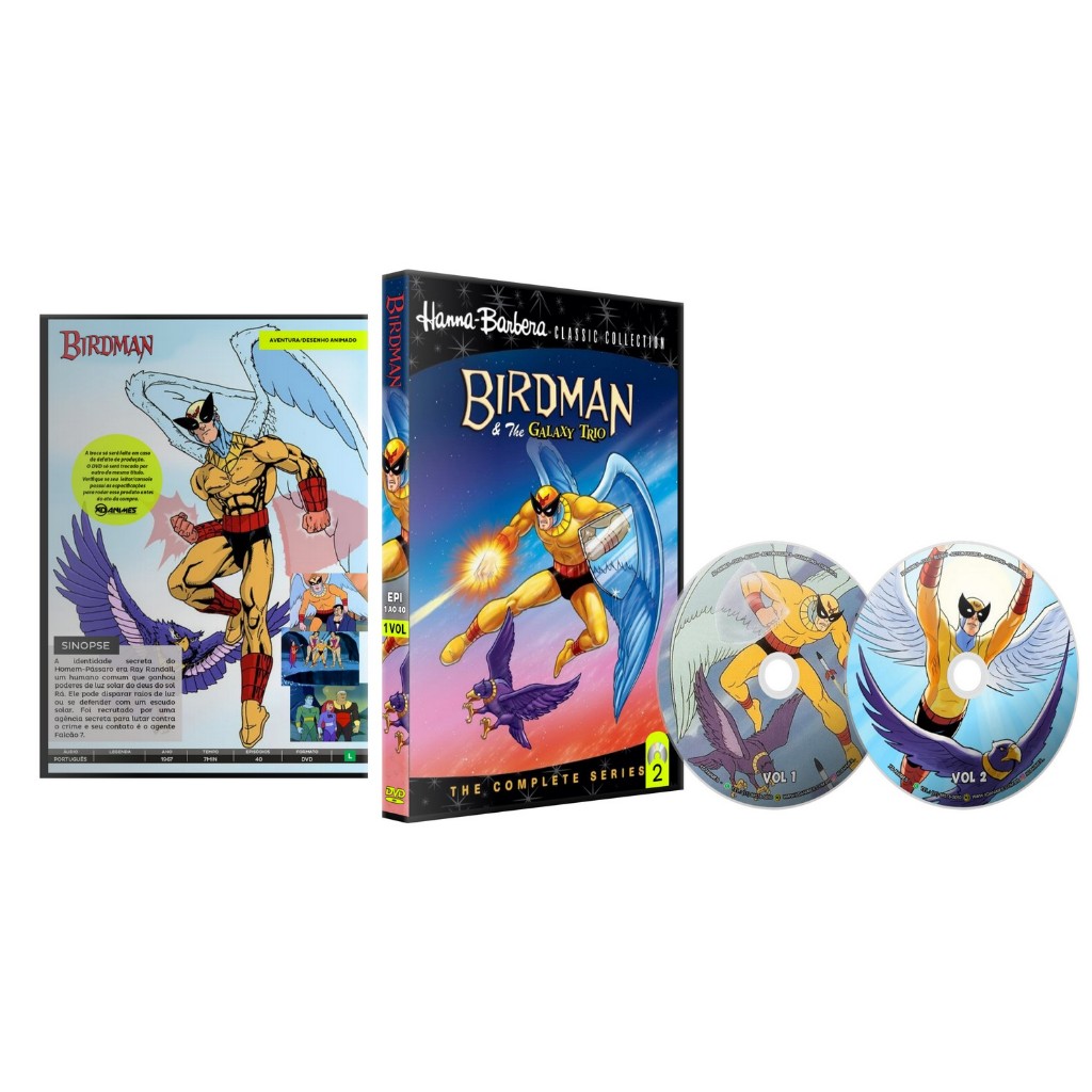 Dvd Homem Pássaro Série Completa Dublado Hanna Barbera Hd