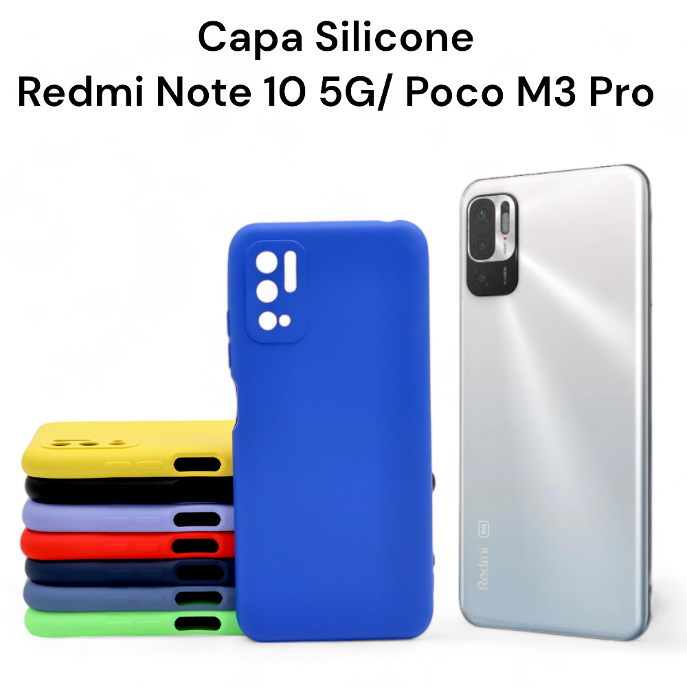 Capa Silicone Aveludada Redmi Note 10 5G/ Poco M3 Pro