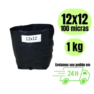 Saco plástico 12x12 para mudas saquinho para plantar - 1 kg em Oferta na Shopee