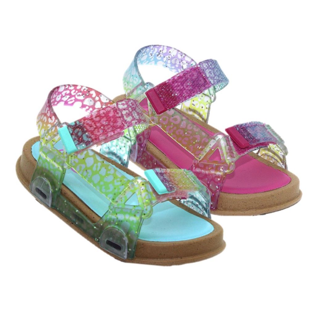 Sandália Papete Infantil Meninas  Plugt BoraBora Confortável  Animal Print Cores em Oferta na Shopee