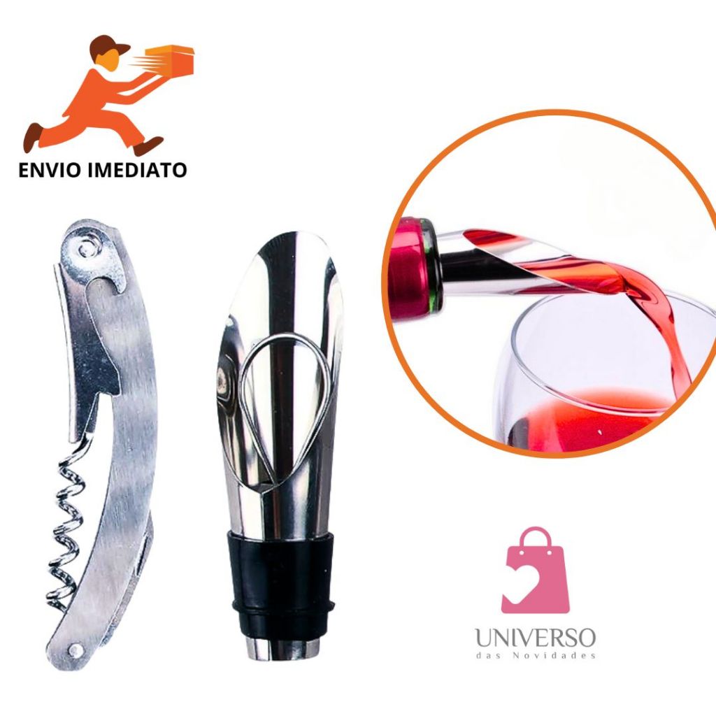 Bico Dosador Com Tampa E Saca Rolha