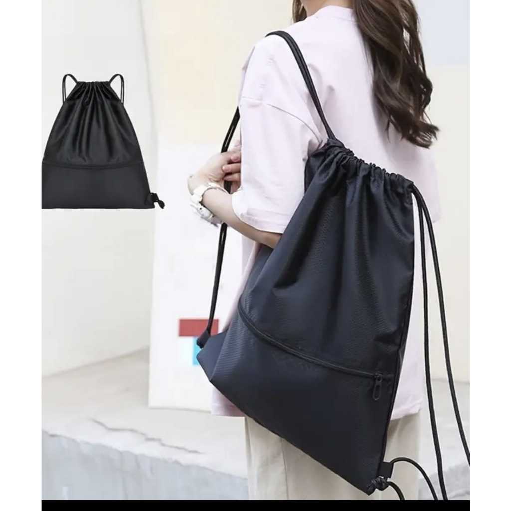 kit mochila saco de academia gym bag esportiva unissex  sack outline nylon