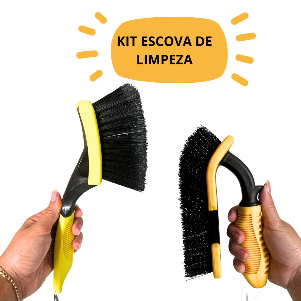 Kit Escova Limpeza Carros Automovel Tapetes Carpetes em Oferta na Shopee