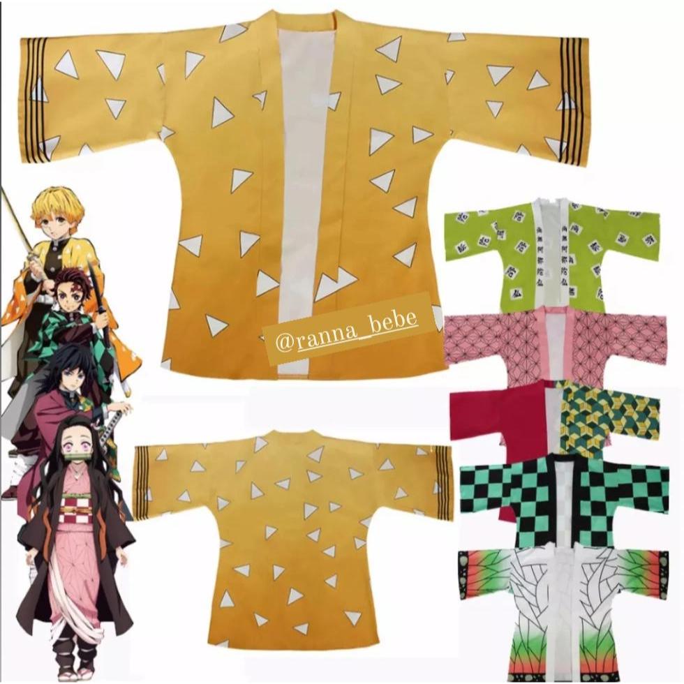 CAPA MANTO ANIME KIMONO DEMON SLAYER Zenitsu / Tanjiro/ Tomioka/ Rengoku / Shinobu