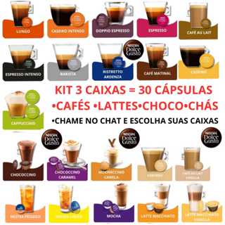 DOLCE GUSTO KIT 30 Cápsulas de Café Nescafé Escolha seus Sabores em Oferta na Shopee
