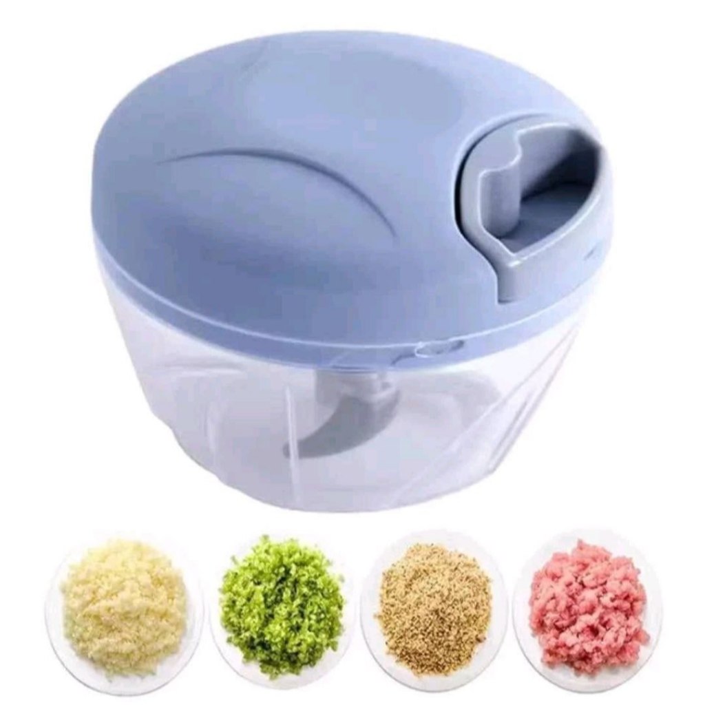Mini Processador E Triturador De Alimentos Manual 3 Laminas 500ML