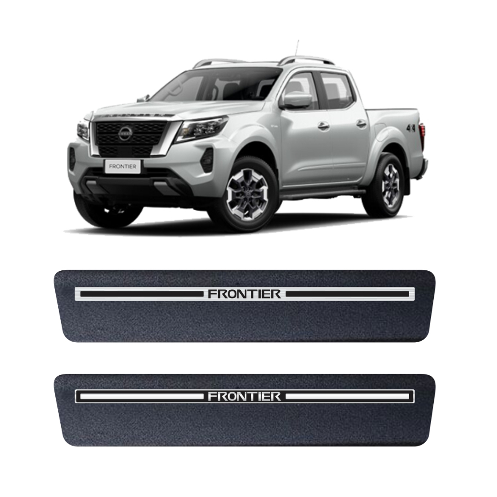 Jogo Soleira de Porta Resinada Nissan Frontier Kit 4 Portas