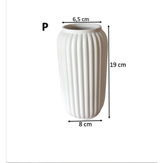 Vaso Floreira Cilindro Gomo em Cerâmica Branco/Fosco Decorativo para pintar em Oferta na Shopee
