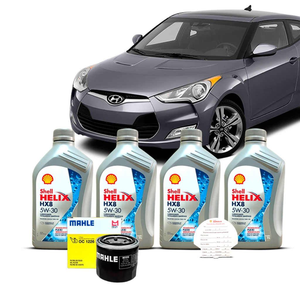 Kit Troca de Oleo 5w30 e Filtro Hyundai Veloster 1.6 16v 2011 a 2015 em Oferta na Shopee