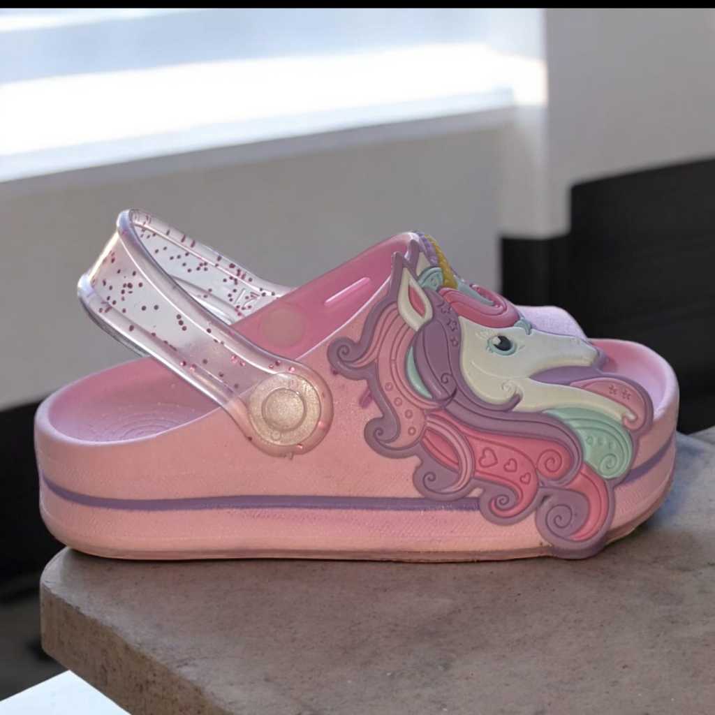 Papete Sandália feminina infantil Para Meninas escolar unicornio