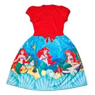 Vestido Festa Casual Manga Curta Infantil Menina P S em Oferta na Shopee