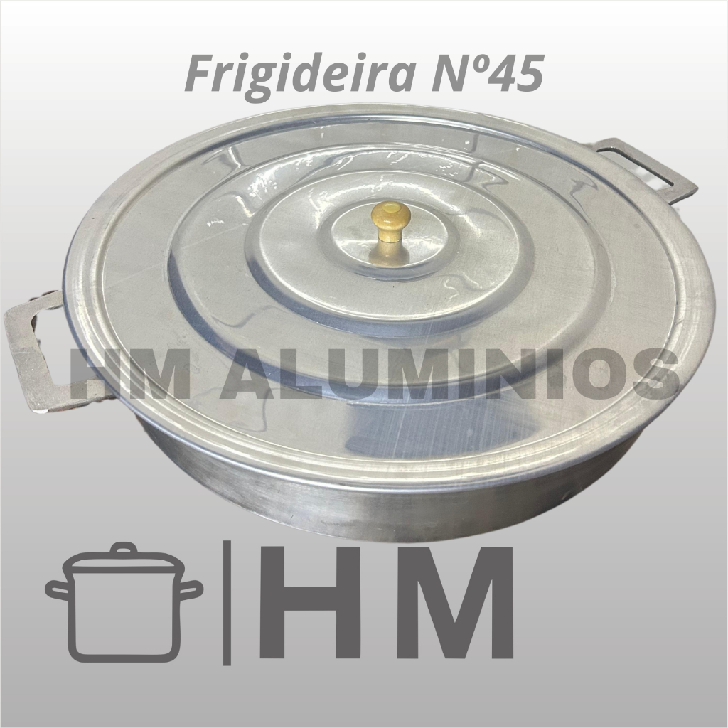 Frigideira Grande Nº45 Craqueada ou Polida em Alumínio Fundido / LINHA PREMIUM em Oferta na Shopee