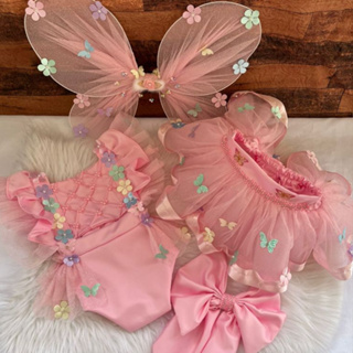 Romper jardim encantado (Rosa) em Oferta na Shopee