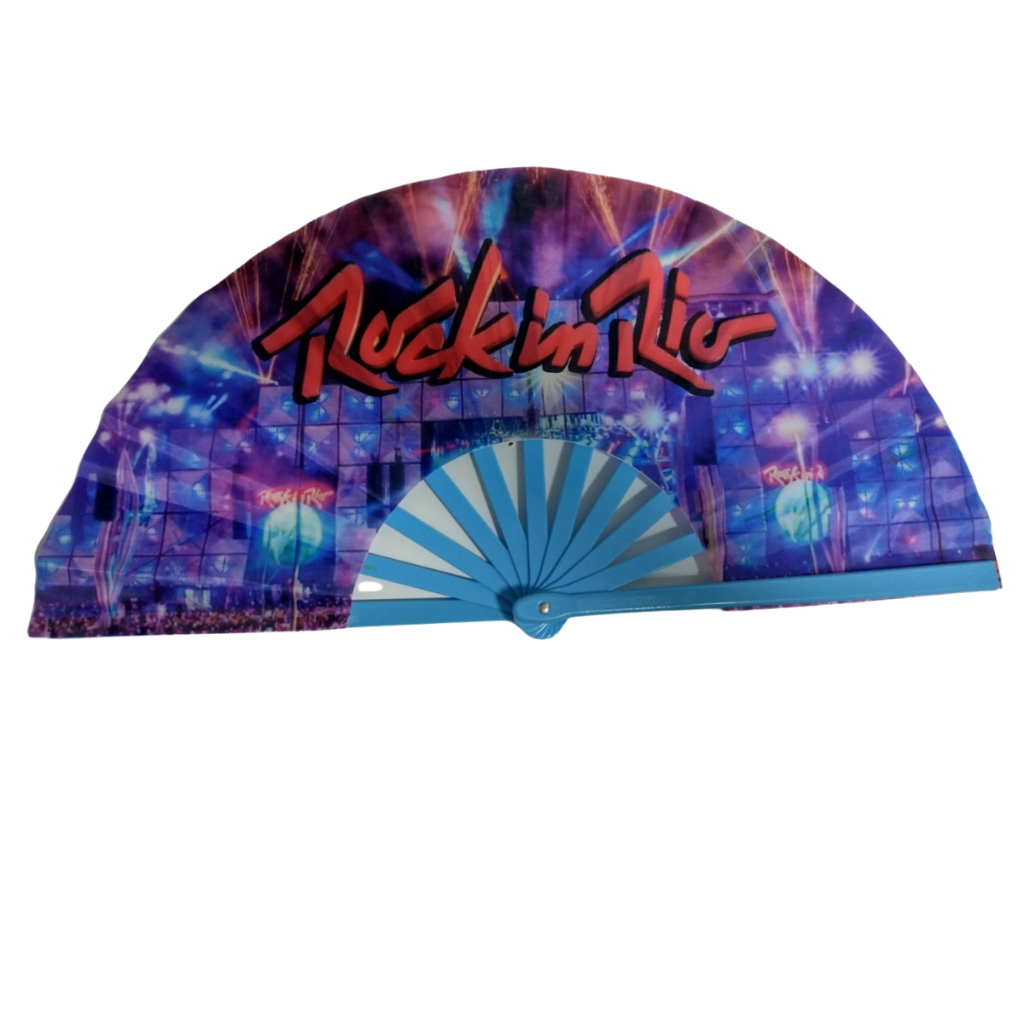 Leque Ventarola Gigante Rock in Rio Personalizado Faz Barulho VRÁÁÁ