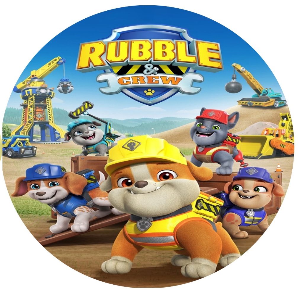 Painel de Festa Redondo Sublimado Tema: Rubble em Oferta na Shopee