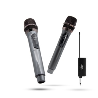 COIBEU 2 Microfones Sem Fio Duplo Profissional Dinâmico Recarregável Uhf para Karaoke em Oferta na Shopee