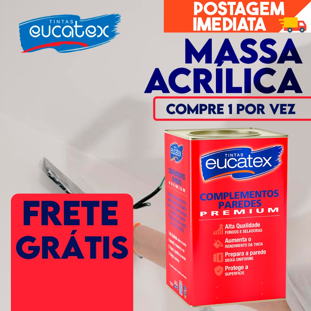 Massa Acrílica Eucatex 25kg Branco Exterior