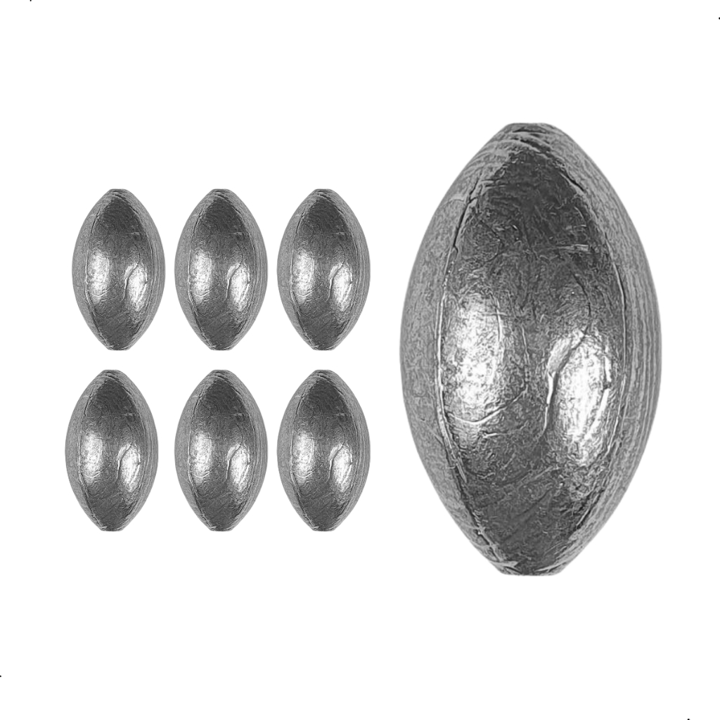 Chumbada Para Pesca Oliva 8 gramas Pacote com 1kg em Oferta na Shopee