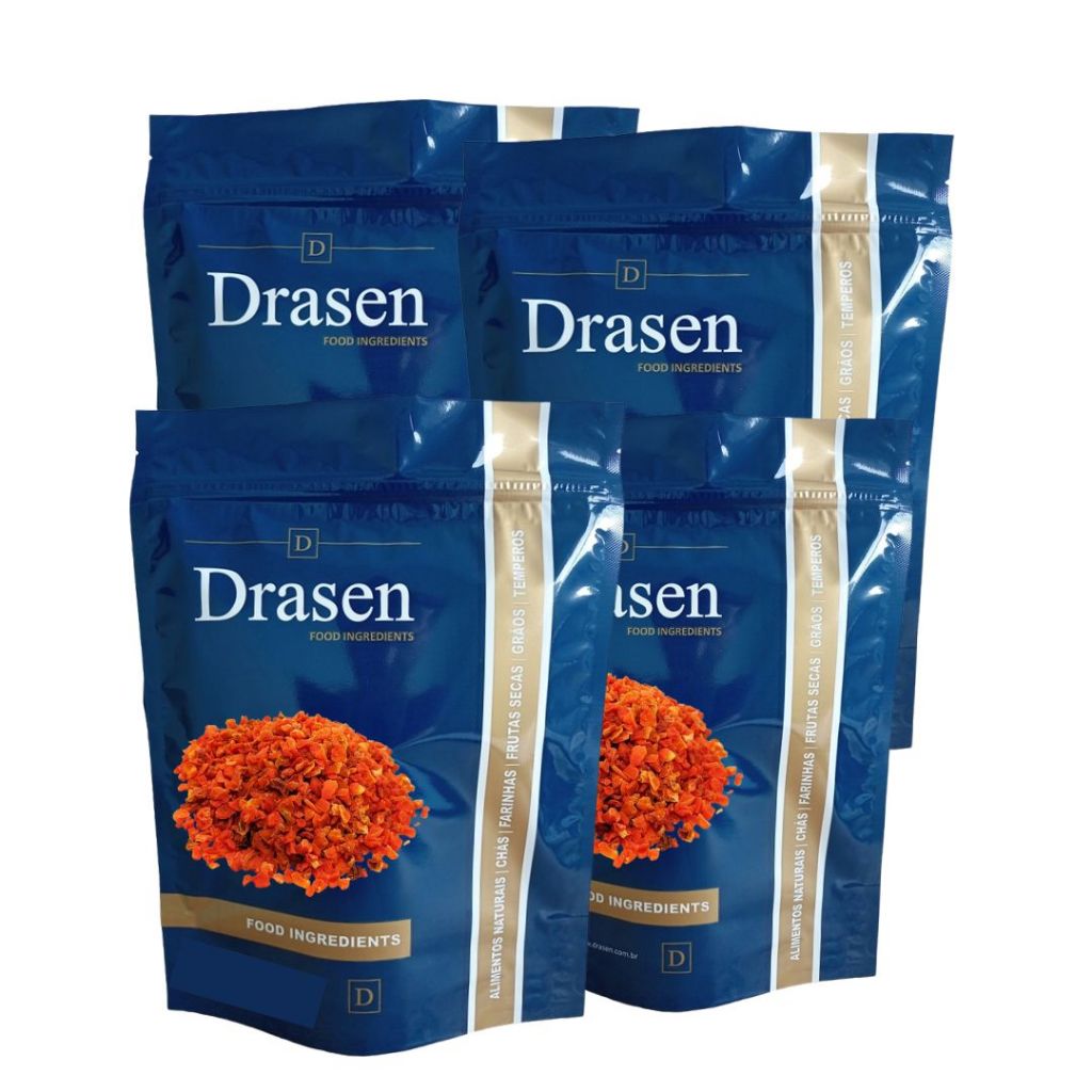 Kit 4kg Cenoura Em Flocos - Drasen Food