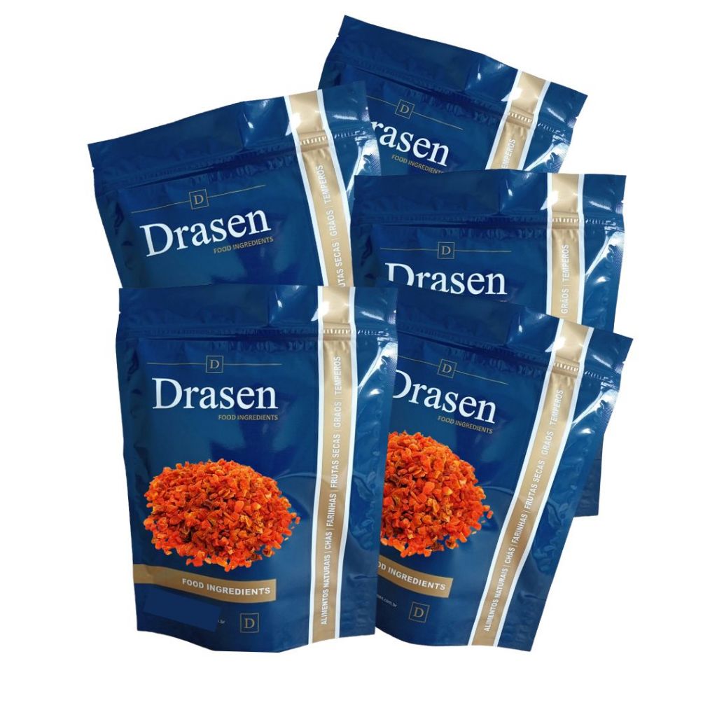 Kit 5kg Cenoura Em Flocos - Drasen Food
