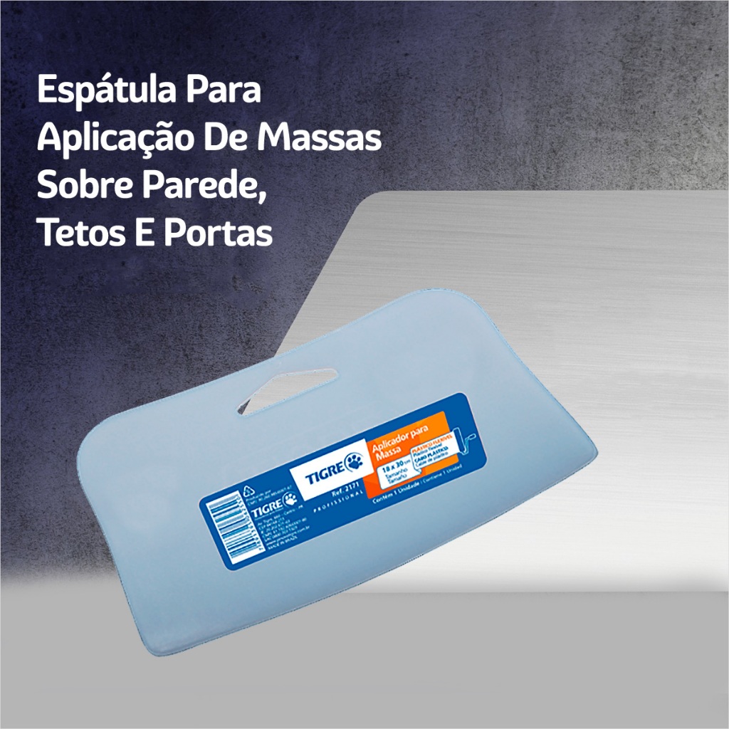 Aplicador De Massa Corrida Espátula Grande 13,6x7,6cm 2171-02 Tigre · foto 2