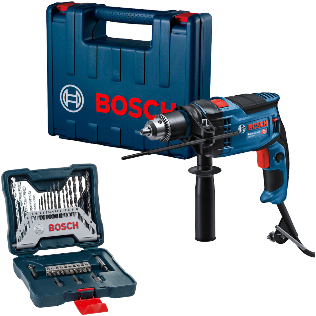 Kit Furadeira Impacto Bosch GSB 16 RE 220V 850w + X-Line 33 Pcs em Oferta na Shopee