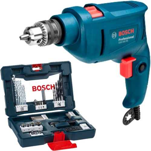 Kit Furadeira Bosch GSB 450 RE 110V + Jogo Brocas e Bits V-Line 41 Peças em Oferta na Shopee